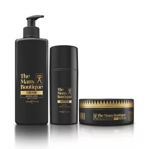ווקס Pomade + חמאת זקן & פנים + קרם לחות לשיער